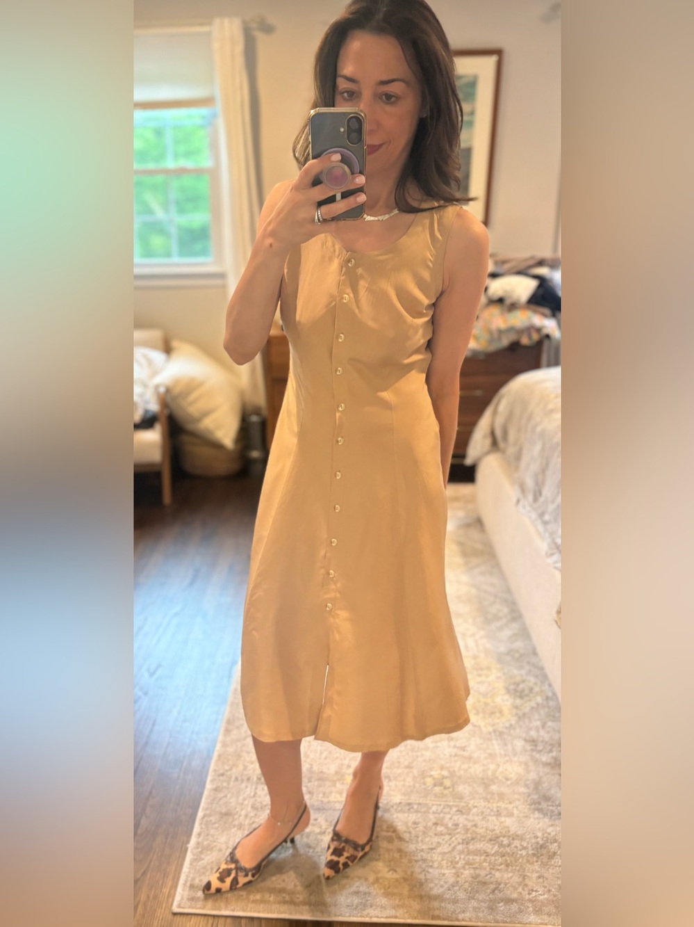 Liz Claiborne Vintage Silk Button Down Dress
